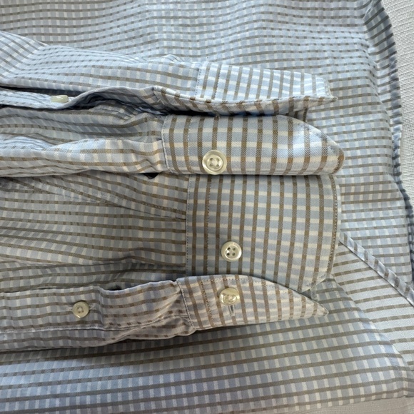 Stenstroms Sweden Classic Blue Gingham Men's Casual Shirt 15.5 Medium - Picture 11 of 13